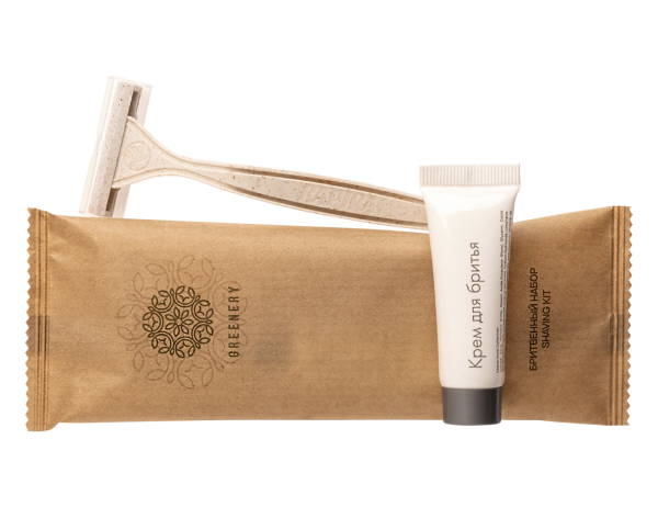 Бритвенный набор, упак. крафт-пакет «Greenery» / Shaving set